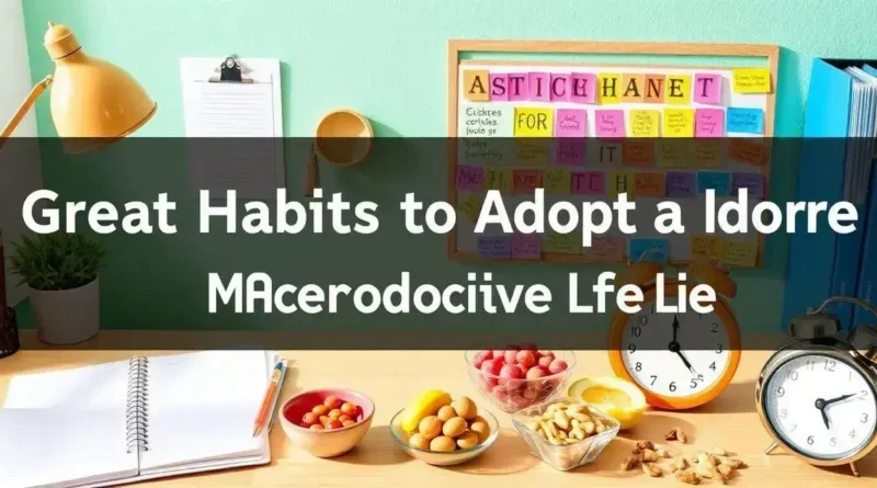 Great Habits to Adopt for a More Productive Life